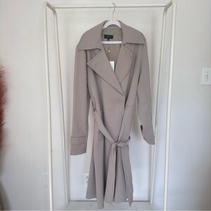 Stretch Crepe Trench Coat